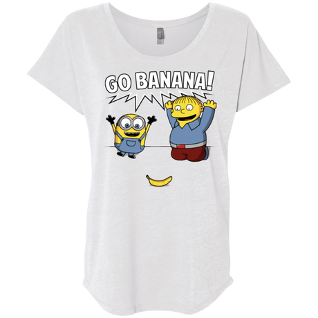 T-Shirts Heather White / X-Small Go Banana! Triblend Dolman Sleeve