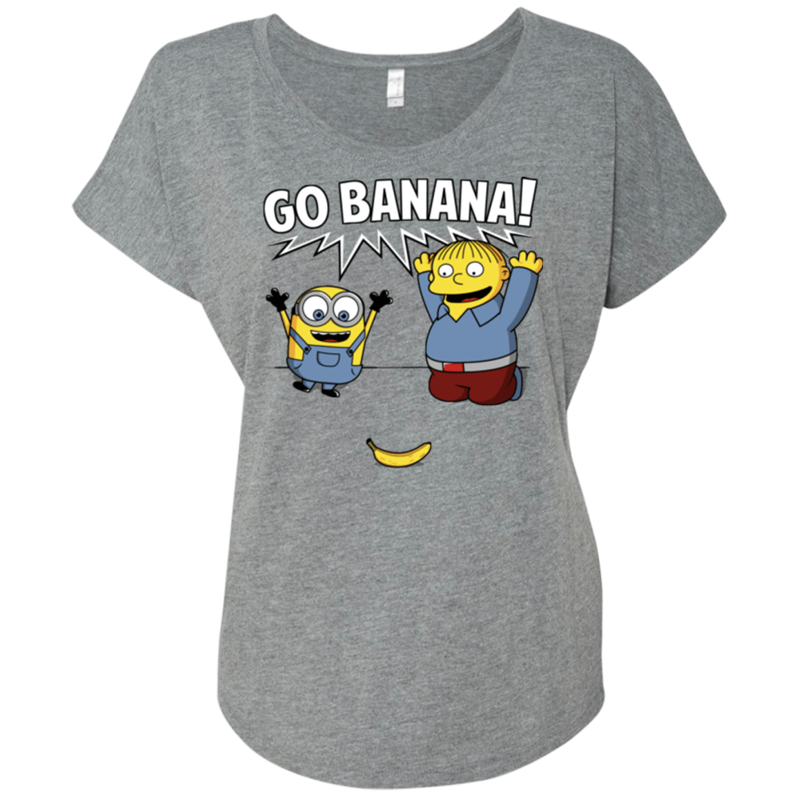 T-Shirts Premium Heather / X-Small Go Banana! Triblend Dolman Sleeve