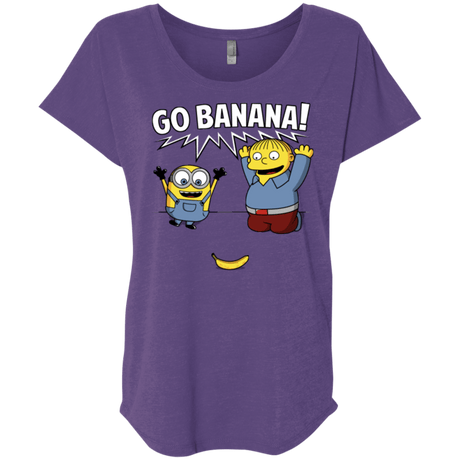 T-Shirts Purple Rush / X-Small Go Banana! Triblend Dolman Sleeve