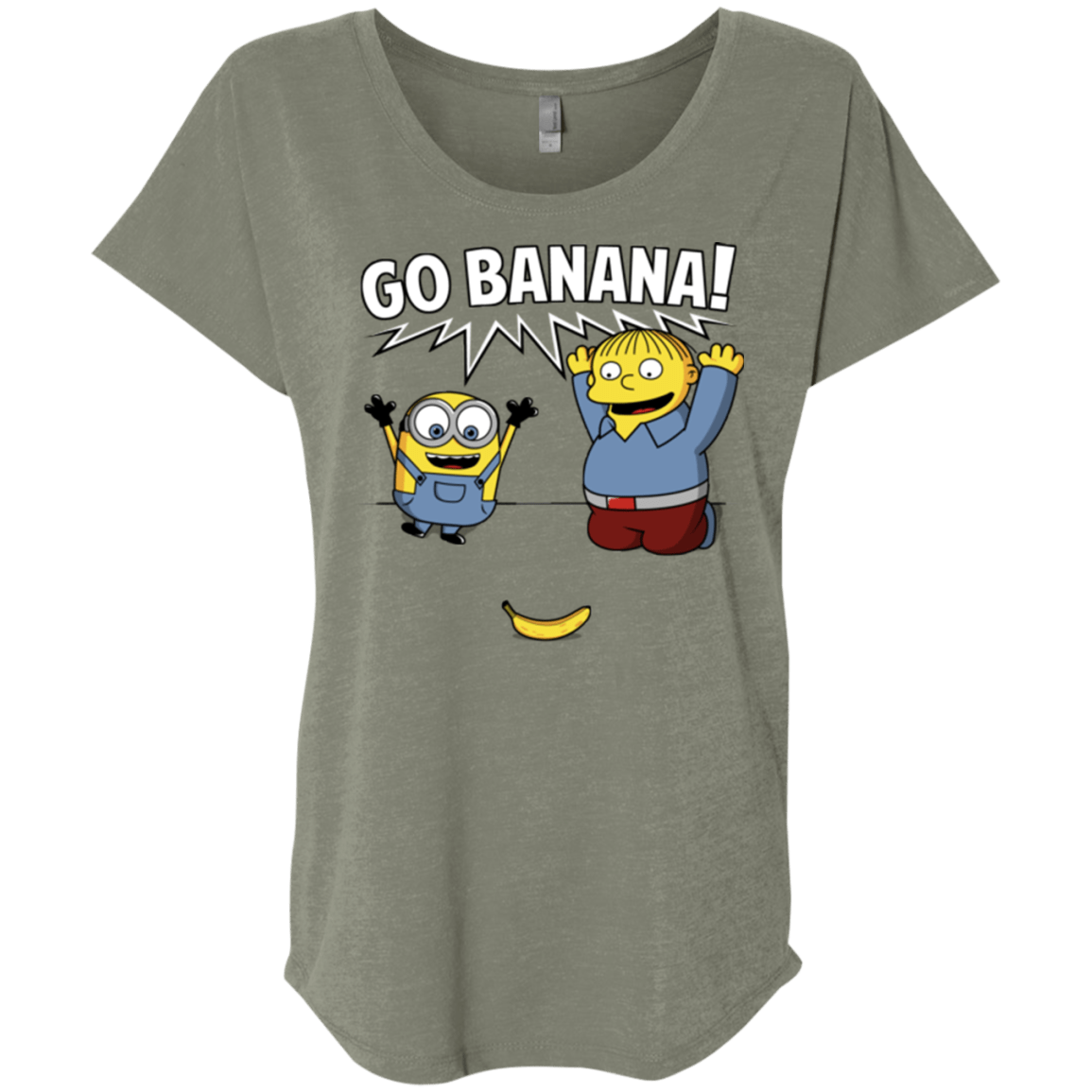 T-Shirts Venetian Grey / X-Small Go Banana! Triblend Dolman Sleeve