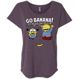 T-Shirts Vintage Purple / X-Small Go Banana! Triblend Dolman Sleeve