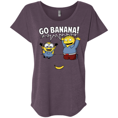 T-Shirts Vintage Purple / X-Small Go Banana! Triblend Dolman Sleeve