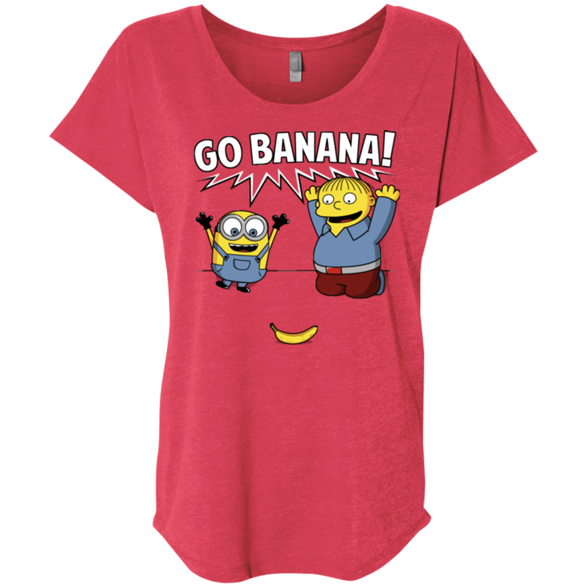 T-Shirts Vintage Red / X-Small Go Banana! Triblend Dolman Sleeve