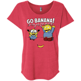 T-Shirts Vintage Red / X-Small Go Banana! Triblend Dolman Sleeve