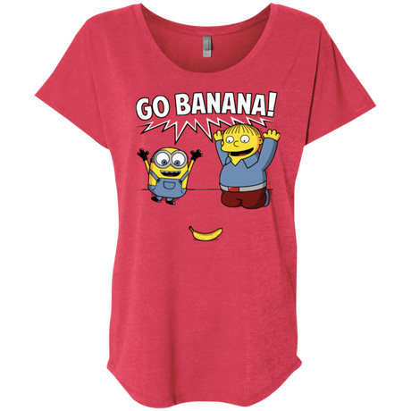 T-Shirts Vintage Red / X-Small Go Banana! Triblend Dolman Sleeve