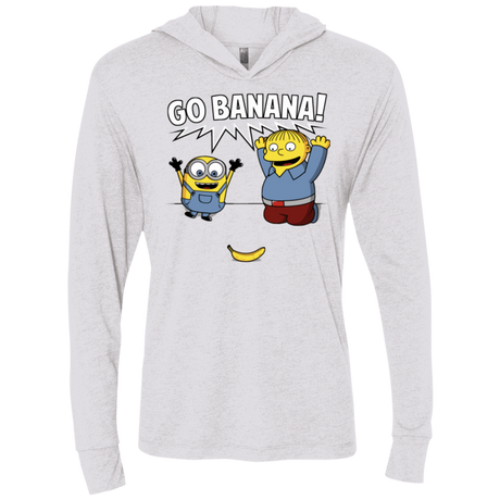 T-Shirts Heather White / X-Small Go Banana! Triblend Long Sleeve Hoodie Tee