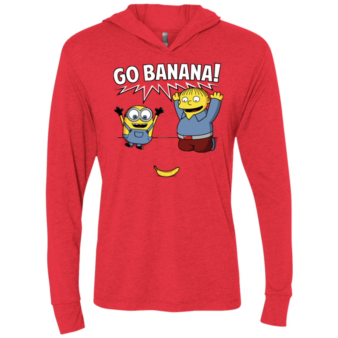 T-Shirts Vintage Red / X-Small Go Banana! Triblend Long Sleeve Hoodie Tee