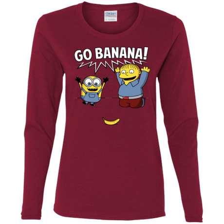 T-Shirts Cardinal / S Go Banana! Women's Long Sleeve T-Shirt