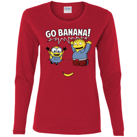 T-Shirts Red / S Go Banana! Women's Long Sleeve T-Shirt