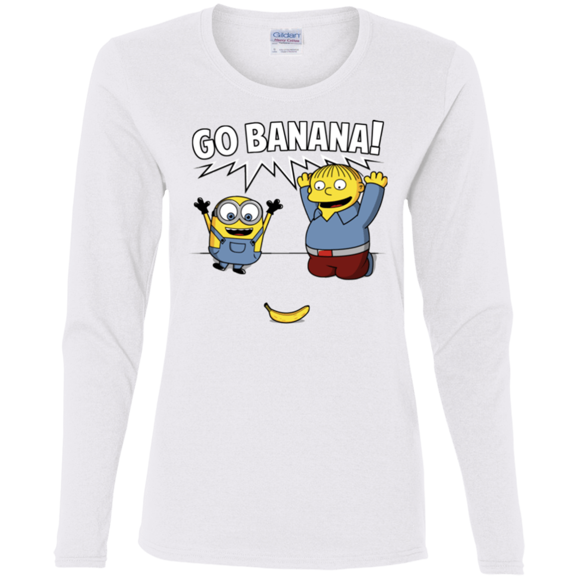 T-Shirts White / S Go Banana! Women's Long Sleeve T-Shirt