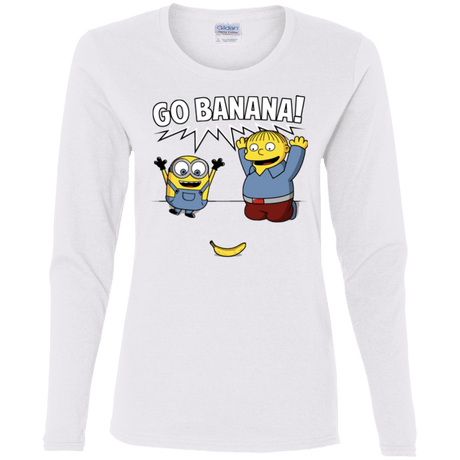 T-Shirts White / S Go Banana! Women's Long Sleeve T-Shirt