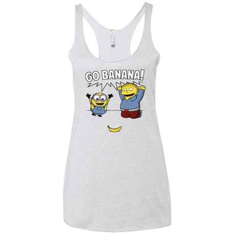 T-Shirts Heather White / X-Small Go Banana! Women's Triblend Racerback Tank
