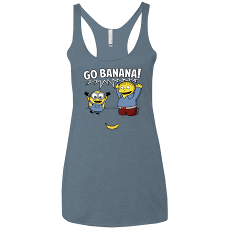 T-Shirts Indigo / X-Small Go Banana! Women's Triblend Racerback Tank