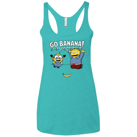 T-Shirts Tahiti Blue / X-Small Go Banana! Women's Triblend Racerback Tank
