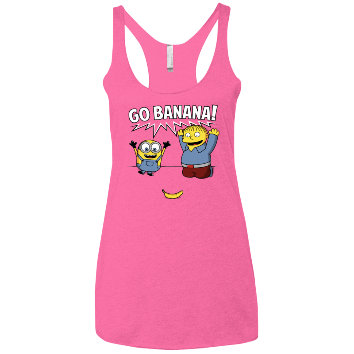 T-Shirts Vintage Pink / X-Small Go Banana! Women's Triblend Racerback Tank