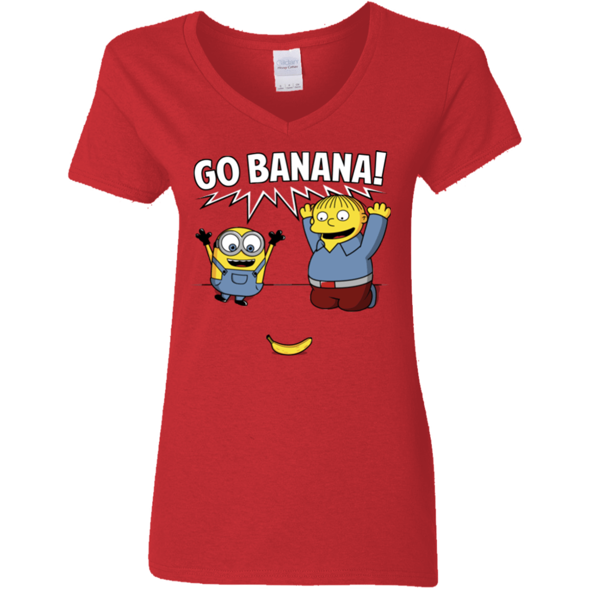 T-Shirts Red / S Go Banana! Women's V-Neck T-Shirt