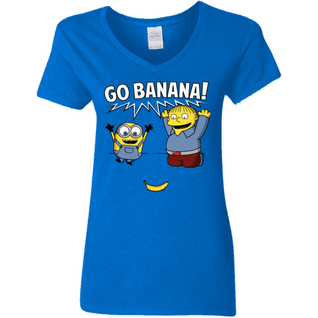 T-Shirts Royal / S Go Banana! Women's V-Neck T-Shirt