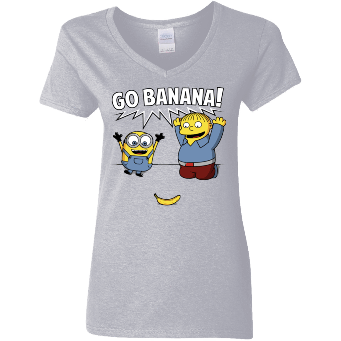 T-Shirts Sport Grey / S Go Banana! Women's V-Neck T-Shirt