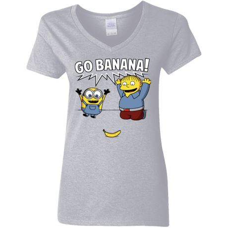 T-Shirts Sport Grey / S Go Banana! Women's V-Neck T-Shirt