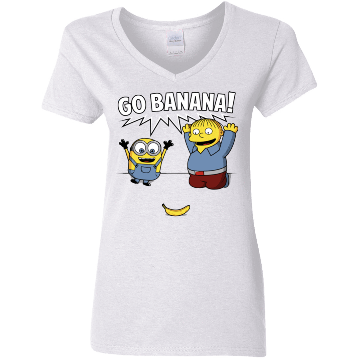 T-Shirts White / S Go Banana! Women's V-Neck T-Shirt