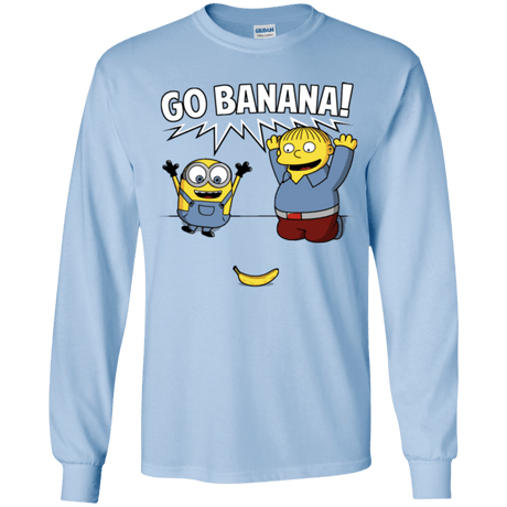 T-Shirts Light Blue / YS Go Banana! Youth Long Sleeve T-Shirt