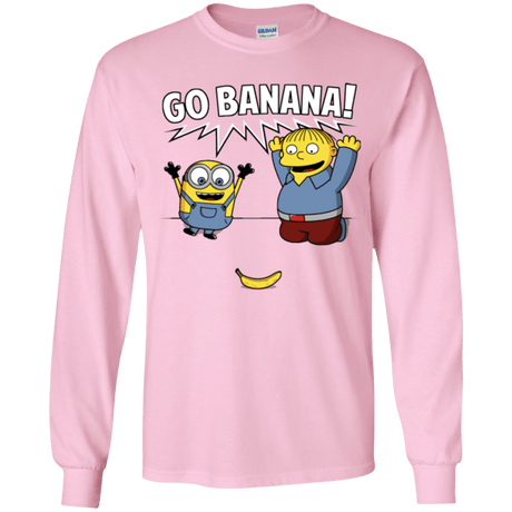 T-Shirts Light Pink / YS Go Banana! Youth Long Sleeve T-Shirt