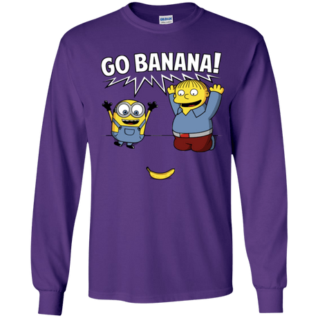 T-Shirts Purple / YS Go Banana! Youth Long Sleeve T-Shirt