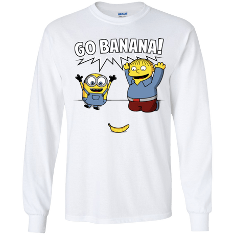 T-Shirts White / YS Go Banana! Youth Long Sleeve T-Shirt