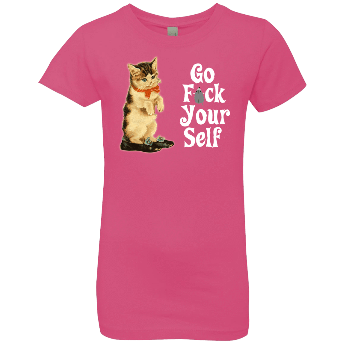 T-Shirts Hot Pink / YXS Go fck yourself Girls Premium T-Shirt