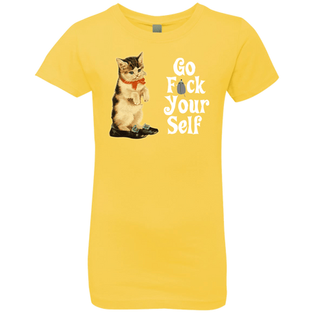T-Shirts Vibrant Yellow / YXS Go fck yourself Girls Premium T-Shirt