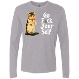 T-Shirts Heather Grey / Small Go fck yourself Men's Premium Long Sleeve