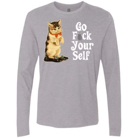 T-Shirts Heather Grey / Small Go fck yourself Men's Premium Long Sleeve