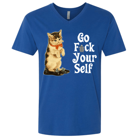 T-Shirts Royal / X-Small Go fck yourself Men's Premium V-Neck