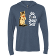T-Shirts Indigo / X-Small Go fck yourself Triblend Long Sleeve Hoodie Tee