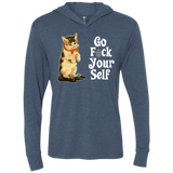 T-Shirts Indigo / X-Small Go fck yourself Triblend Long Sleeve Hoodie Tee