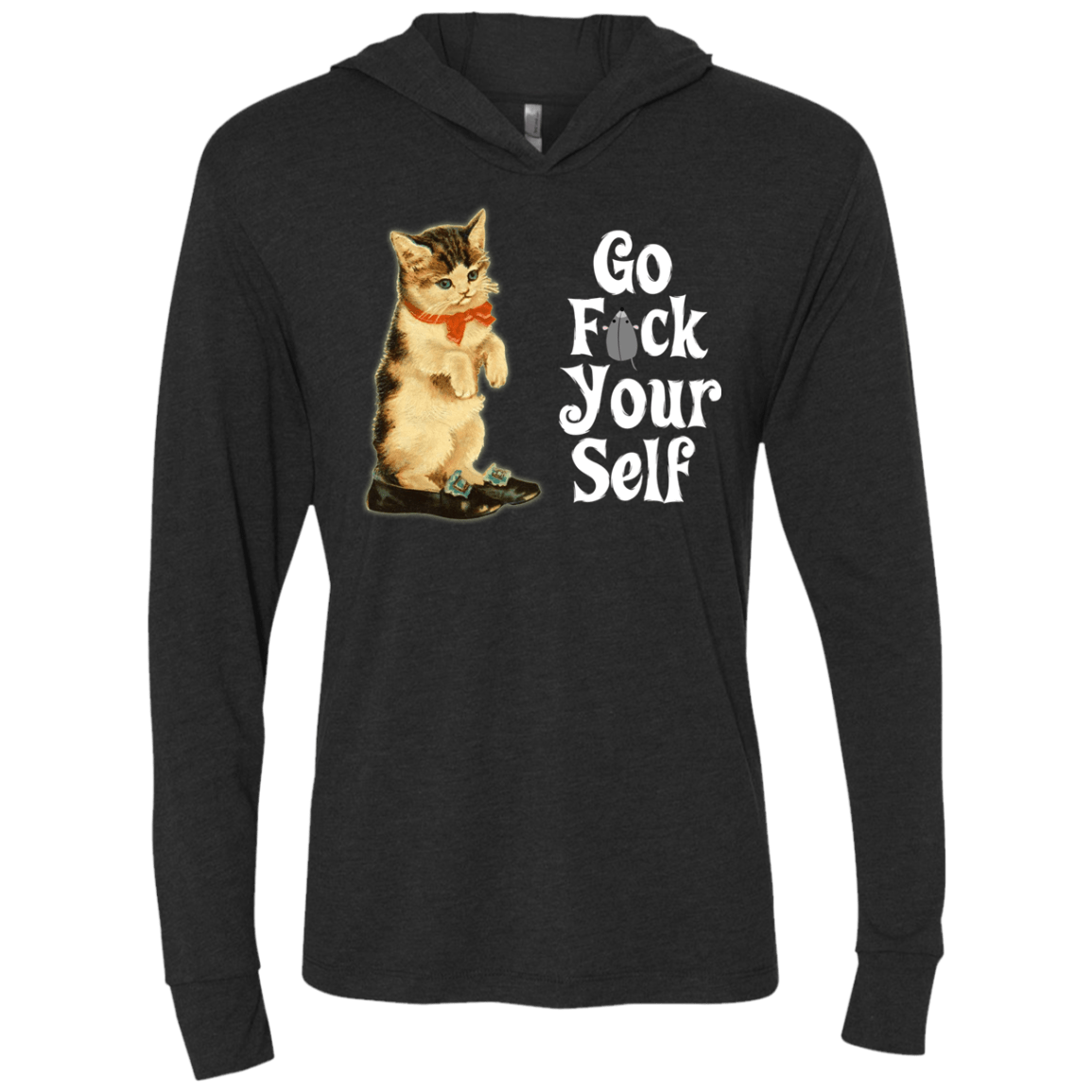 T-Shirts Vintage Black / X-Small Go fck yourself Triblend Long Sleeve Hoodie Tee