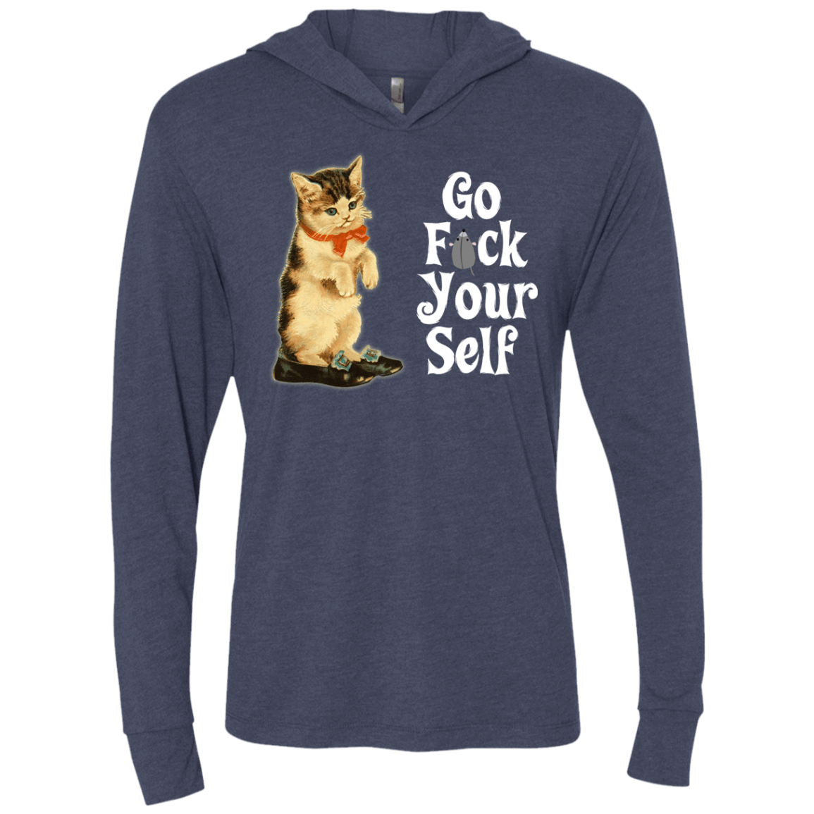 T-Shirts Vintage Navy / X-Small Go fck yourself Triblend Long Sleeve Hoodie Tee