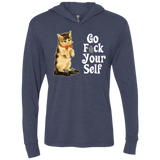 T-Shirts Vintage Navy / X-Small Go fck yourself Triblend Long Sleeve Hoodie Tee