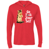 T-Shirts Vintage Red / X-Small Go fck yourself Triblend Long Sleeve Hoodie Tee