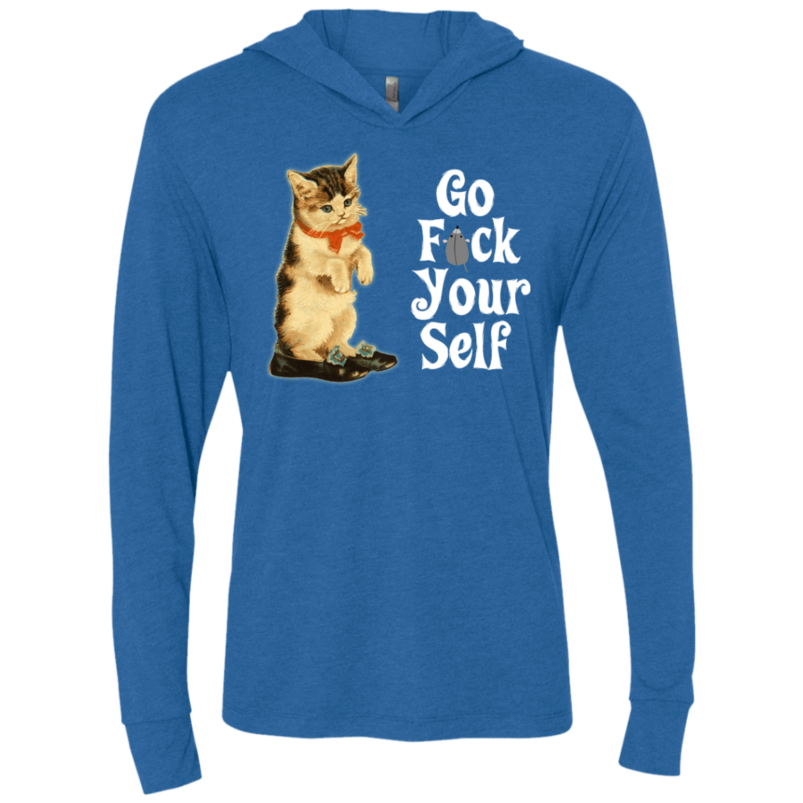 T-Shirts Vintage Royal / X-Small Go fck yourself Triblend Long Sleeve Hoodie Tee