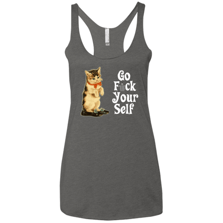 T-Shirts Premium Heather / X-Small Go fck yourself Women's Triblend Racerback Tank