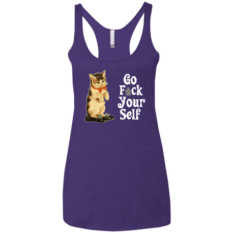 T-Shirts Purple Rush / X-Small Go fck yourself Women's Triblend Racerback Tank