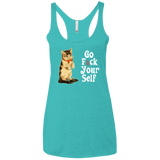 T-Shirts Tahiti Blue / X-Small Go fck yourself Women's Triblend Racerback Tank