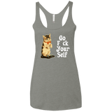 T-Shirts Venetian Grey / X-Small Go fck yourself Women's Triblend Racerback Tank