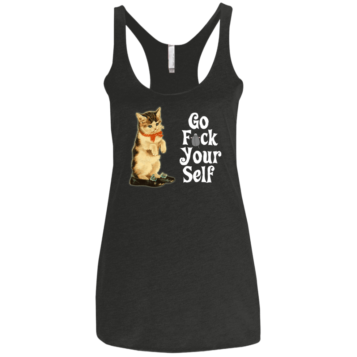 T-Shirts Vintage Black / X-Small Go fck yourself Women's Triblend Racerback Tank