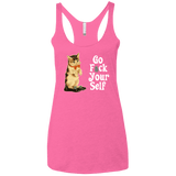 T-Shirts Vintage Pink / X-Small Go fck yourself Women's Triblend Racerback Tank