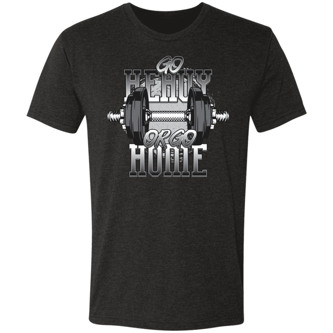 T-Shirts Vintage Black / S Go Heavy Or Go Home Men's Triblend T-Shirt
