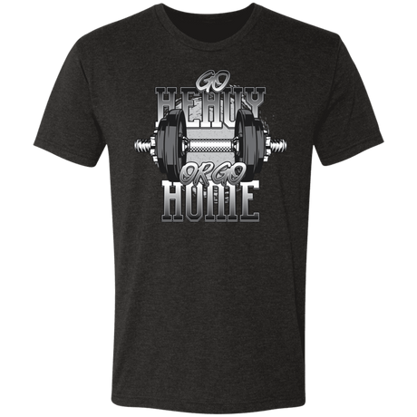 T-Shirts Vintage Black / S Go Heavy Or Go Home Men's Triblend T-Shirt