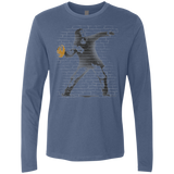 T-Shirts Indigo / Small GO LONG MARK Men's Premium Long Sleeve