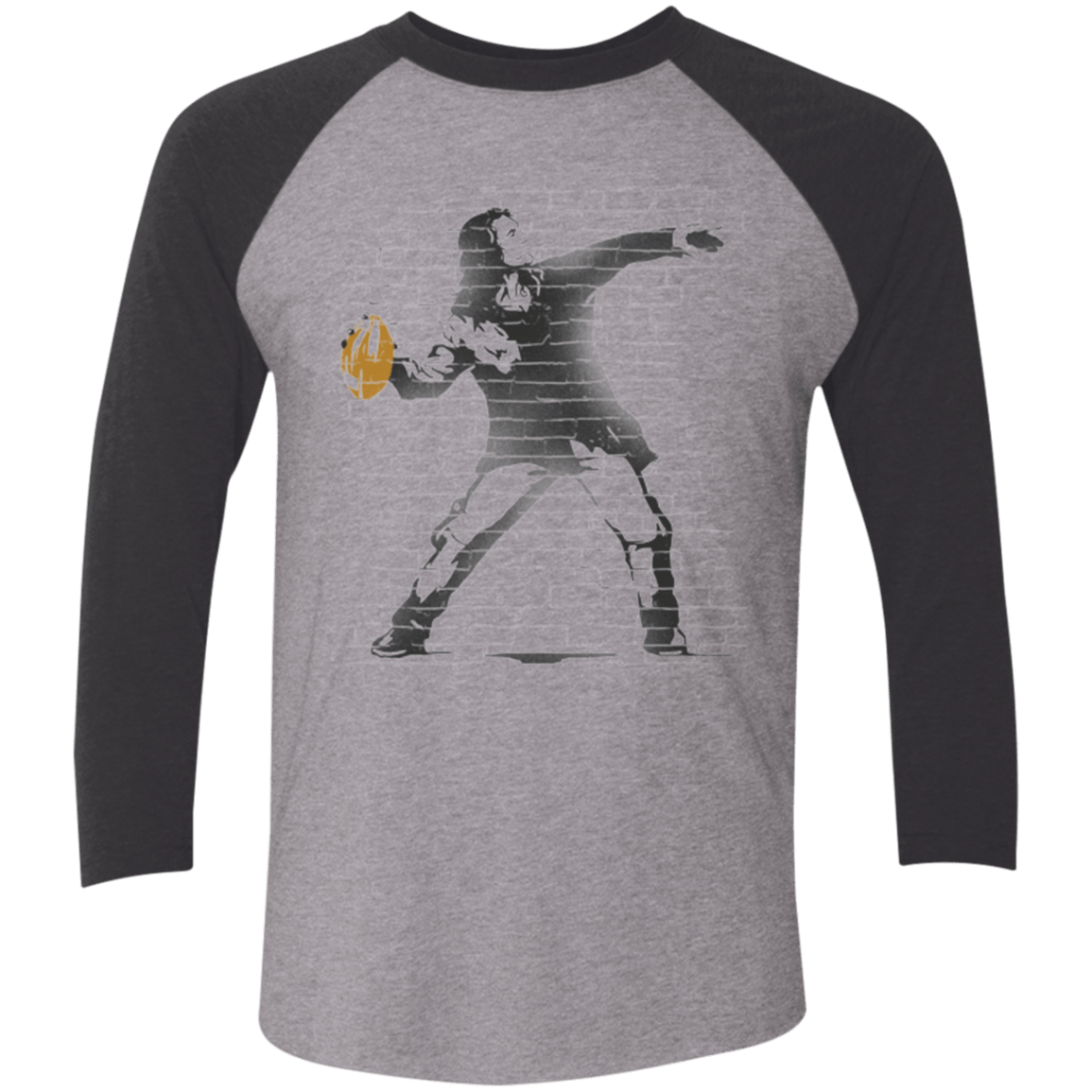 T-Shirts Premium Heather/Vintage Black / X-Small GO LONG MARK Men's Triblend 3/4 Sleeve
